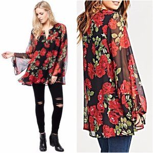 Show me Your Mumu Johanna Bud Rose Tunic Top